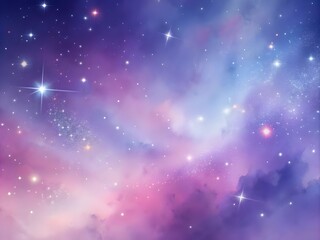 Obraz premium Stellar Breeze: Soft Pastel Galaxy Glow Gradient Space Background