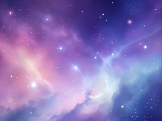 Obraz premium Stellar Breeze: Soft Pastel Galaxy Glow Gradient Space Background