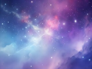 Fototapeta premium Stellar Breeze: Soft Pastel Galaxy Glow Gradient Space Background