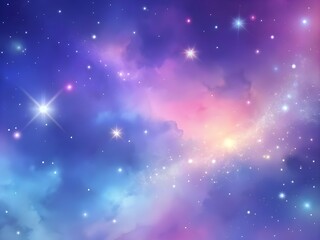 Obraz premium Stellar Breeze: Soft Pastel Galaxy Gradient Smooth Background