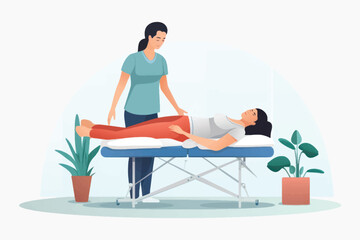 Fototapeta premium Physical therapy session with therapist