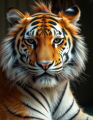 Naklejka premium Close-up on a Tiger's face