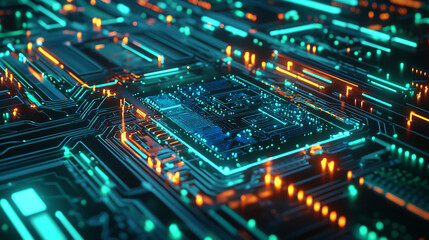 Obraz premium electronic circuit board