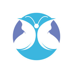 Beauty Butterfly Logo Template Vector