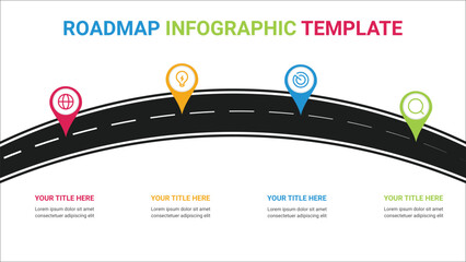 Navigation Modern Business Roadmap Infographic Timeline Concept