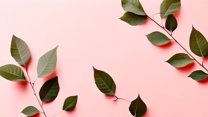 leaves background aesthetic minimalism style
