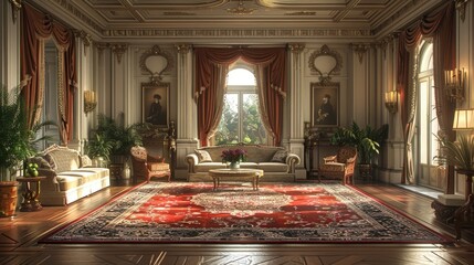 Obraz premium interior regency style, high details