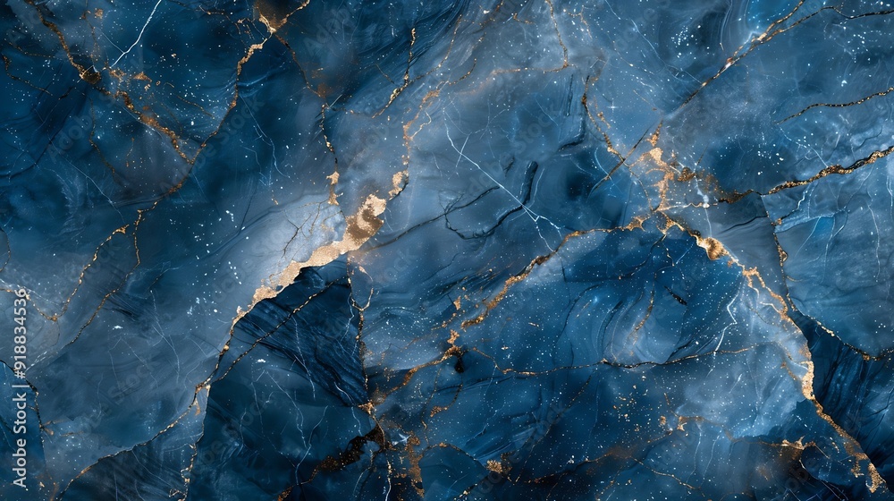 Poster blue brown marble floor texture background with high resolution counter top view of natural tiles st