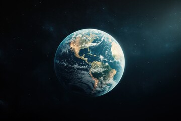 Obraz premium Shield of Life: Surreal Representation of a Healthy Ozone Layer Safeguarding Earth Environment