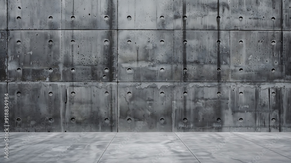 Poster concrete wall gray color background for design : generative ai