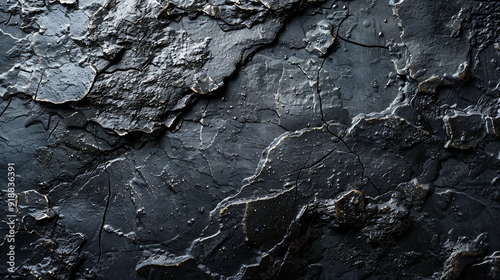 Poster texture of black polished concrete background dark old wallpaper with cement texture nature wall con