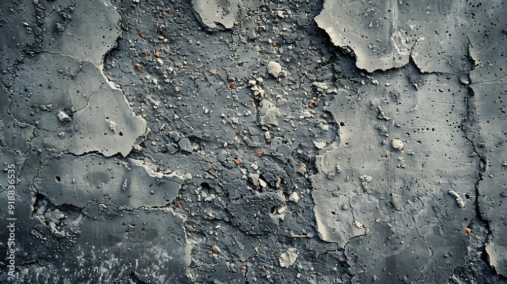 Poster Concrete surface Abstract feeling texture effect Shades of gray : Generative AI
