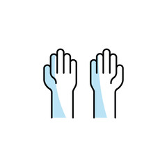 Obraz premium Prayer icon design with white background stock illustration