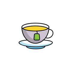 Tea icon design with white background stock illustration