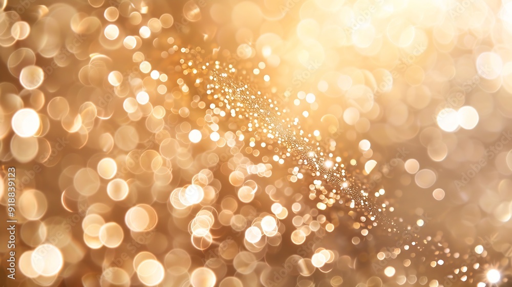 Poster Elegant beige bokeh abstract background Delicate blurred wallpaper texture Template with defocused bokeh lights and copy space for business website design Banner social media advertisi : Generative AI