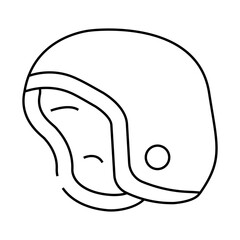 open face helmet motorcycle line icon vector. open face helmet motorcycle sign. isolated contour symbol black illustration