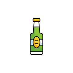 Beer icon design with white background stock illustration