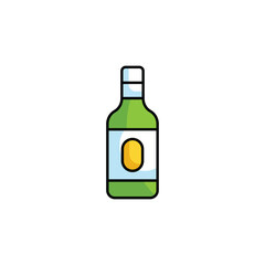Champange icon design with white background stock illustration