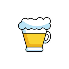 Beer icon design with white background stock illustration