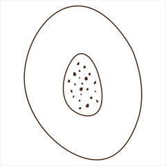 Papaya fruits. Vector coloring food in cartoon hand-drawing style