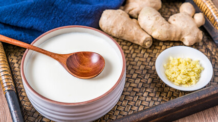 Traditional Guangdong Cantonese dessert ginger milk