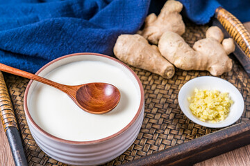 Traditional Guangdong Cantonese dessert ginger milk