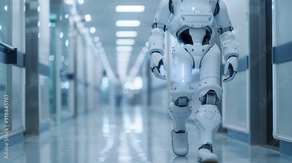 Poster Medical worker using technology smart robot AIConcept of healthcare and medical AI technology services and advance of technology Artificial Intelligence for future healthcare : Generative AI