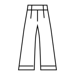 straight leg pants apparel line icon vector. straight leg pants apparel sign. isolated contour symbol black illustration