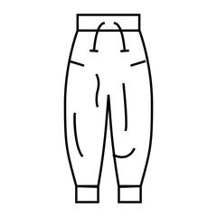 harem pants clothes line icon vector. harem pants clothes sign. isolated contour symbol black illustration