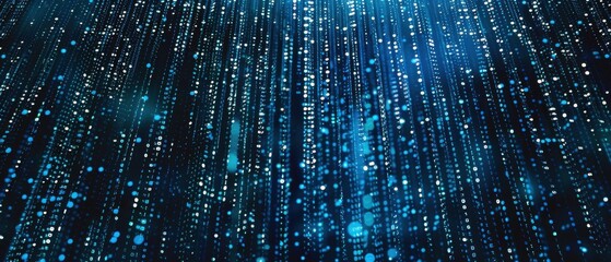 Obraz premium A blue and white image of a light show with a lot of small dots