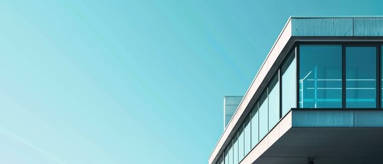 Fototapeta premium A building with a glass window on the top