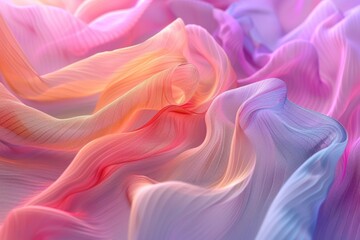 Obraz premium Abstract Rainbow Fabric Swirls