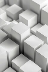 Fototapeta premium A stack of white cubes