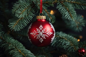 Christmas tree ornament mockup