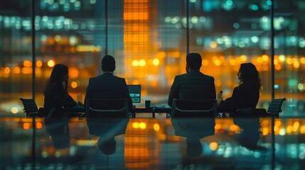 Business people in conference room in modern office : Generative AI