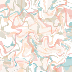Abstract light multicolor mosaic geometric layered marbled pattern White background Pastel bleached colors