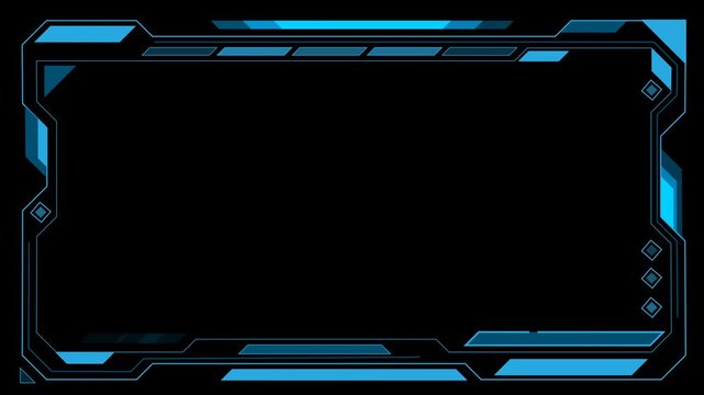 futuristic frame video footage background with geometric neon light