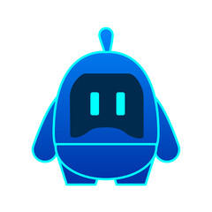cute blue robot vector design
