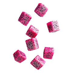 Floating Dragon Fruit Cubes: Vibrant, Healthy, and Delicious Fruit Art for Your Culinary Creations
