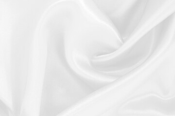 Obraz premium White fabric texture for background and design, beautiful pattern of silk or linen.