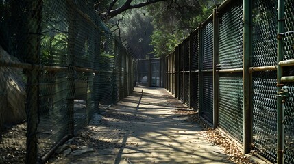 Old abandoned Los Angeles Zoo enclosures in Griffith Park : Generative AI