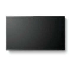 A slim, modern rectangular monitor with a black frame and shadow. Vector illustration