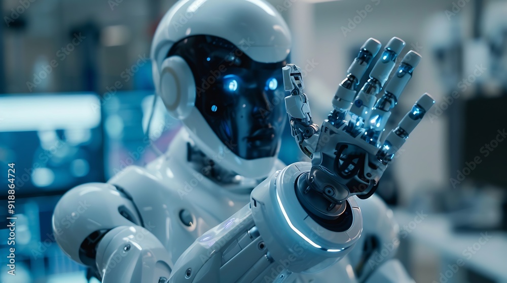 Aufkleber Medical worker using technology smart robot AIConcept of healthcare and medical AI technology services and advance of technology Artificial Intelligence for future healthcare : Generative AI