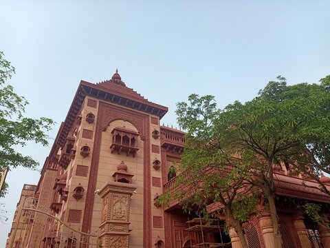 Iskcon  temple with trees Rohini in Delhi