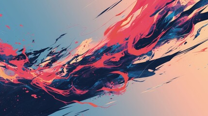 Abstract Art with Swirling Colors