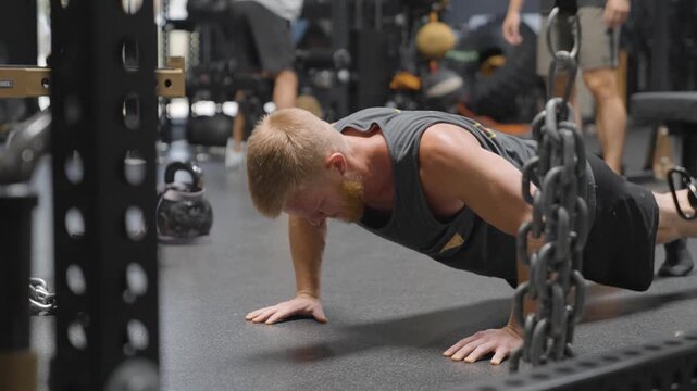 person working out in gym
