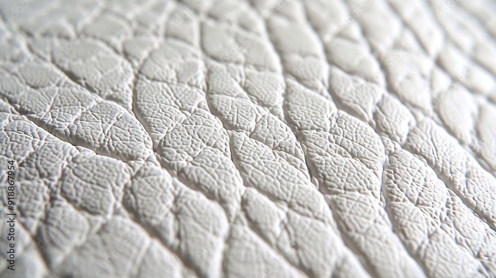 Poster closeup artificial leather white colour for texture background top view : generative ai
