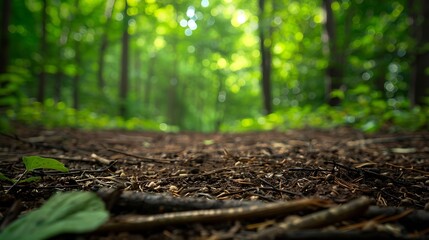 small sticks lie on the forest floor : Generative AI
