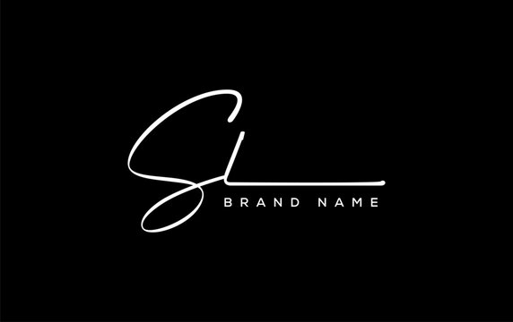 SL  letter beauty handwriting vector logo.