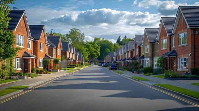 New build house development estate in england uk : Generative AI